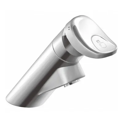MOEN Keran Kamar Mandi Cerat Lurus: M-Press, Tiang Tunggal, Kuningan, Lapisan Krom - Single-Post Push-Button Metering Bathroom Faucets