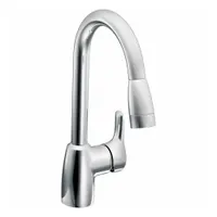 CLEVELAND FAUCET GROUP Kitchen Faucet: CA42519, Metal, Single-Post, Deck, 3 Mounting Holes, Chrome