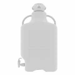Dual-Handle Rectangular Carboy with Spigot, 26.1 L, Colorless, 83 mm Screw Closure