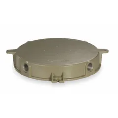 Aluminum splice box with four hubs for ceiling mounting of VM Series fixtures in hazardous locations. Length 13 7/8 in. Provides a secure splice point and mounting base for lighting in environments where flammable gases, vapors, or dust may be present.