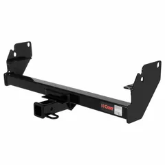 This Class III hitch is designed for the Toyota Tacoma, constructed from carbon steel with a powder-coated finish. It offers a 5,000 lb gross trailer weight capacity and 5,000 lb gross vehicle weight capacity. No drilling is required for installation. Suitable for towing trailers, boats, or campers in medium-duty applications.