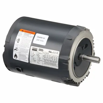 Motor Tujuan Umum Dayton: Dudukan C-Face, Tahan Tetesan Terbuka, 1/3 hp, 230/460V AC - C-Face 3-Phase General Purpose AC Motors