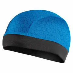 Polyester sweat band liner for MILWAUKEE Safety Helmets. Black/Blue color. Wicks moisture to improve comfort during extended wear in industrial environments such as construction, manufacturing, and maintenance.