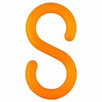 APPROVED VENDOR S-Hook for Plastic Chain Barrier: Orange, 2 3/10 in Overall Lg, 1 1/8 in Overall Wd (MPN 50312-10)