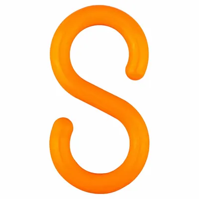 Kait-S untuk Penghalang Rantai Plastik: Oranye - S-Hooks for Plastic Chain Barriers