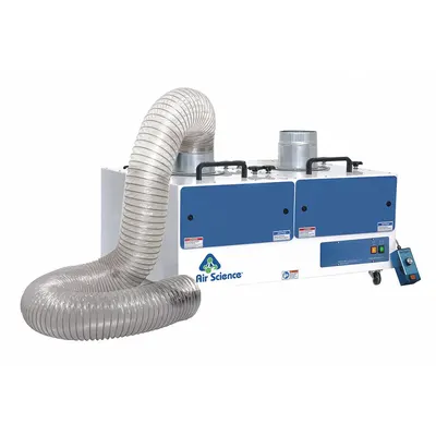 Ekstraktor Asap AIR SCIENCE: Tinggi Keseluruhan 18 in, Lebar Keseluruhan 35 in, Kedalaman Keseluruhan 25 1/2 in - Portable Fume Exhausters