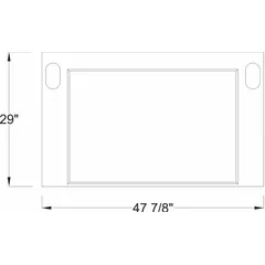 Epoxy work surface for fume hoods, measuring 4 ft wide by 29 in long by 1-1/4 in thick. Provides a chemical-resistant bench area for laboratory and industrial fume hood applications. Does not include a cup sink cut-out.