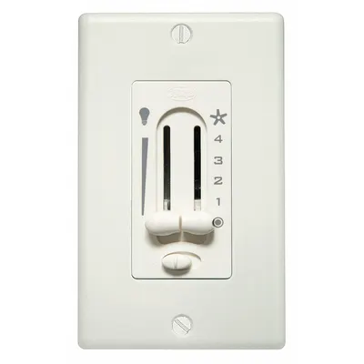 HUNTER Kontrol Kecepatan: Putih - Decorative Ceiling Fan Speed and Light Controls
