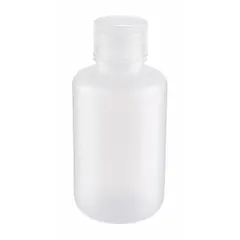 APPROVED VENDOR HDPE Narrow Mouth Round Lab Bottle, 125 mL, Natural, 24-410 mm Closure
