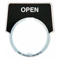 Legend Plate: 30 mm Panel Mounting Size, Half-Round, 2 in Overall Ht x 1 3/4 in Overall Wd (MPN 9001KN309)