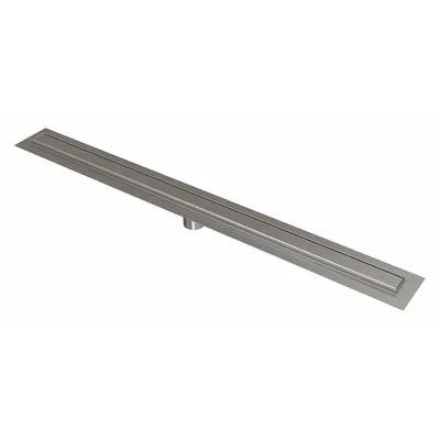 Saluran Pembuangan Shower BESTCARE: Persegi Panjang, Baja Tahan Karat, Satin, Tinggi Keseluruhan 3 3/8 in - Institutional Trench Drains