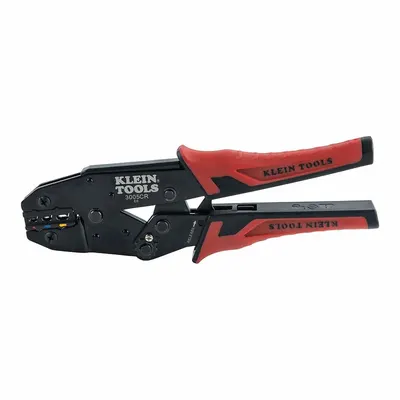 KLEIN TOOLS Crimper Kawat Ratchet: Untuk Terminal Kawat, 10 hingga 22 AWG, Panjang Keseluruhan 9 in - Controlled-Cycle Wire Connector & Terminal Crimpers