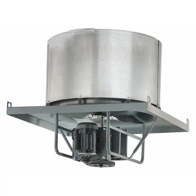Kipas Pembuangan Atap Aksial Upblast AMERICRAFT FAN: Penggerak Sabuk, Bilah 30 in, 10.668 cfm, TEFC - Clean Air Belt-Drive Fans with Drive