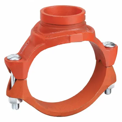GRUVLOK Kopling Penjepit: Tee Penjepit, 6 in x 3 in x 3 in, Besi Ulet, Segel EPDM - Outlet Pipe Clamps