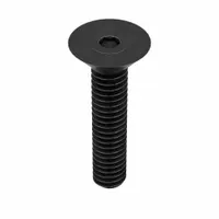 Flat head socket cap screw with #8-32 thread, 3/4 in length, right-hand thread, and 3/32 in drive size. Made of alloy steel with black oxide finish. Pack of 100. Suitable for flush-mount applications requiring a countersunk head in machinery, jigs, and fixtures