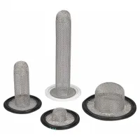Tri-Clamp standard style sanitary gasket for 1 1/2 in tube, featuring a 16 mesh screen with a 316 stainless steel sock center. Used in sanitary process lines to filter particulates while maintaining a hygienic seal. Not metal or X-ray detectable
