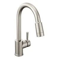 CFG Gooseneck Pull Out Kitchen Faucet: Edgestone, Brass, Single-Post, Deck, 1 Mounting Holes, Metal (MPN 46201CSL)