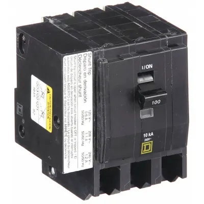 Pemutus Sirkuit Miniatur SQUARE D: 60 A, 120/240V AC, Tiga Fase, 10kA pada 120/240V AC - QO Series, Plug-In Square D Miniature Circuit Breakers