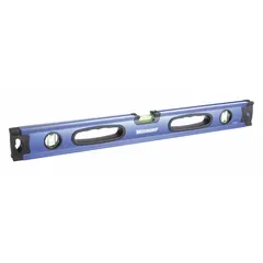 This 24-inch standard I-beam level features a side-read-only LED acrylic barrel for level and plumb measurements. The aluminum frame provides structural stability for general construction, carpentry, and maintenance tasks such as framing, shelving, and equipment alignment.