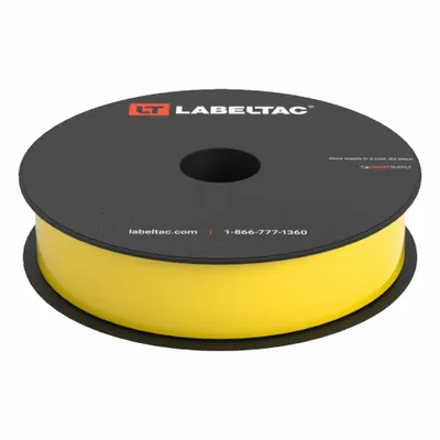 CREATIVE SAFETY SUPPLY LabelTac Pro Model High Temp Supply: 1 in x 100 ft, Vinyl, Kuning (Gloss) - LabelTac Thermal Transfer Continuous Label Rolls