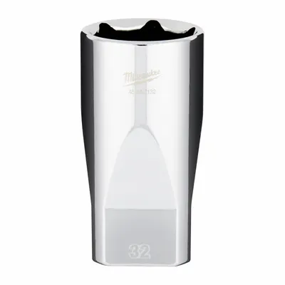 Ekstensi Soket MILWAUKEE: Metrik, Ukuran Penggerak 1/2 in, Ukuran Soket 32 mm, 6-Point - Anti-Roll Hand Sockets