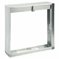 Square Gravity Fire Dampr: Static, 14 in H, 14 in W, 3 3/4 in L, Galvanized Steel Frame, Gravity
