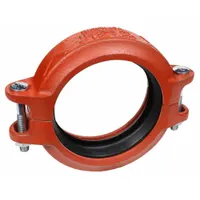 This grooved pipe coupling is designed for joining grooved-end pipe in piping systems. Constructed of ductile iron with an EPDM seal, it provides a flexible connection rated for a maximum operating pressure of 300 psi at 150° F. Suitable for use in fire protection, HVAC, and industrial applications