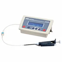 White plastic pipette leak checker with a maximum capacity of 10,000 ul and overall height of 4 inches. Compatible with most brands of single-channel manual and electronic pipettes. Used to test seal integrity in liquid handling applications.