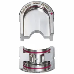 Replacement upper and lower crimping die set for use with the MILWAUKEE 2779-22 crimping tool. U Style dies accommodate 4/0 AWG wire and cable. Color-coded purple for size identification.