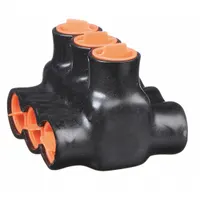 BLACKBURN Multitap Connector: 3 Port, Double-Sided Entry, 10 AWG – 250 kcmil Wire Size, Black (MPN AMTD250103)