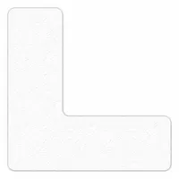 Floor Marking Tape: L, Solid, White, No Legend, 6 in x 6 in, 0.58 mil Tape Thick, INCOM, LM, 25 PK (MPN LM110W)