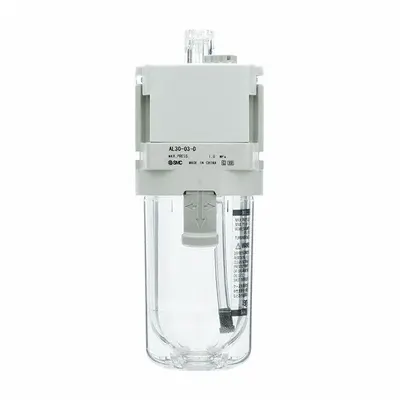 Pelumas SMC: 1/2 in NPT, Tekanan Operasi Maks 1 MPa, Suhu Operasi Maks 60°C, Wadah Logam - SMC FRL Air Lubricators