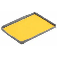 This liner is designed for use with filter berm pads to contain spills of fuels, hydrocarbons, and oils. Each pack includes four pads measuring 19 1/2 inches by 27 inches, with a black and yellow color scheme for high visibility. Suitable for industrial spill containment applications