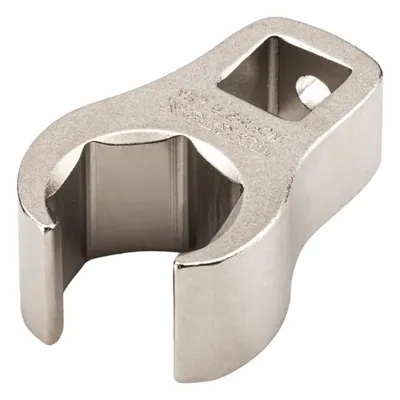 Kunci Pas TEKTON: Baja, Nikel Satin, Ukuran Drive 3/8 in, Ukuran Kepala 5/8 in - SAE Flare Nut Crowfoot Wrenches