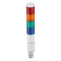 FEDERAL SIGNAL Tower Light Incandescent Assembly: 5 Tier, Amber/Blue/Clear/Green/Red, MSL4-120