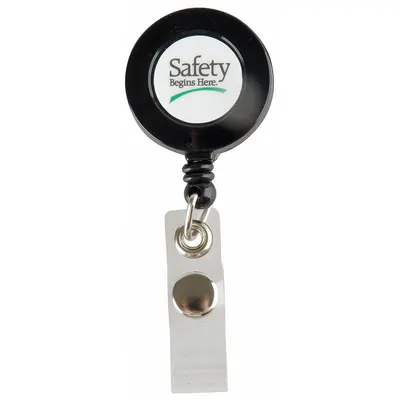 QUALITY RESOURCE GROUP Pemegang Lencana: Tali, Horizontal/Vertikal, 1 1/4 in Tinggi Keseluruhan, 3 1/2 in Lebar Keseluruhan - Retractable Tethers for Badges