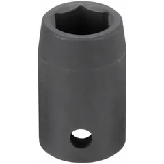 This 1/2" drive impact socket is designed for use with impact tools. It features a 17 mm metric, 6-point configuration and a Manganese Phosphate finish. Suitable for tightening or loosening fasteners in automotive, industrial, and maintenance applications.
