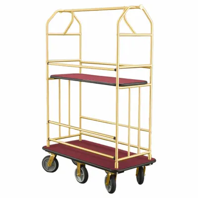 GLARO Kereta Bellman: 1 in Diameter Rangka, 49 in Panjang Total, 25 in Kedalaman Total, 71 in Tinggi Total - Condo Bellman Carts