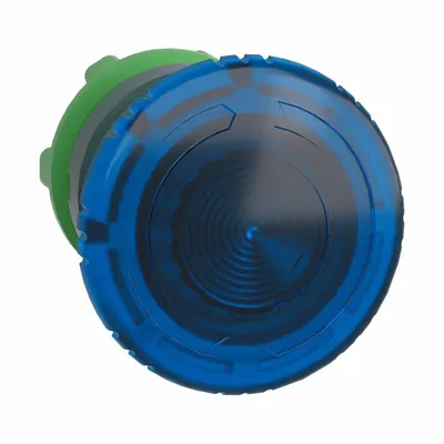 SCHNEIDER Tombol Kepala Jamur: Biru, Ukuran Pemasangan 22 mm, Non-Logam - Illuminated Mushroom-Head Push-Button Operators