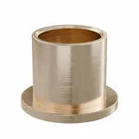 Flanged Sleeve Bearing: Bronze, SAE 841, 5/8 in Bore, 3/4 in OD, 3/4 in Lg, -35°F to 300°F, 10 PK (MPN FF703-07B)