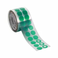 CAPLUGS Film Tape: 1 in Wd, 72 yd Lg, Ring, 1/2 in Dia, 2 mil Thick, Polyester Film, Green, 1,000 PK (MPN SH-48026)