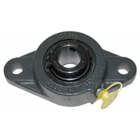SEALMASTER 2 Bolt Flange Bearing: Radial Ball, 1 1/4 in Bore, Cast Iron, Set Screws, 5 9/16 in Lg (MPN SFT-20R)