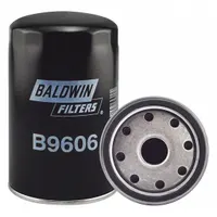 Spin-on oil filter with cellulose media and integral gasket. Thread size 1 1/8"-16, overall height 7 5/16 in, outside diameter 4 1/2 in. Used in engine lubrication systems to remove contaminants from oil