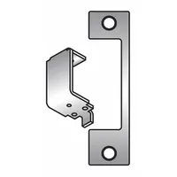 Replacement faceplate for HES Series 1006 electric strikes. Measures 1-1/4 in wide by 4-7/8 in high. Provides a finished interface between the strike housing and door hardware in access control systems