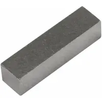 Block alnico magnet with length 1 in, width 1/4 in, and thickness 0.25 in. Maximum pull force is 0.75 lbf. Suitable for light-duty holding, fixturing, jigs, and sensor mounting in industrial applications