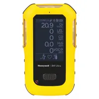 Portable multi-gas detector with integrated sampling pump, powered by a Lithium Ion battery. Features Bluetooth connectivity and ammonia detection capability. Rated IP66/IP68 for dust and water ingress protection. Suitable for confined-space entry and personal safety monitoring in industrial environments
