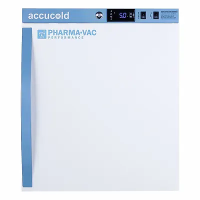 ACCUCOLD Lemari Pendingin Vaksin: 2 cu ft, Tegak, 2°C hingga 8°C, 23 1/4 in Kedalaman Keseluruhan - Pharmacy & Vaccine Refrigerators