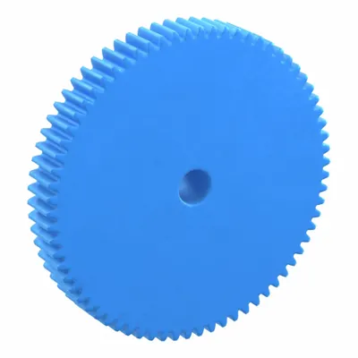 Roda Gigi Lurus Mesin KHK GEARS: Modul m 1.5, 70 Gigi, Diameter Lubang 12 mm, Nilon, Sudut Tekanan 20° - Metric Spur Gears with Standard Hub