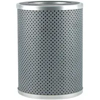 Cartridge hydraulic filter for removing contaminants from hydraulic fluid. Features cellulose media, 3 3/8 in inside diameter, 7 in overall height, and includes two attached gaskets. Compatible with Caterpillar vehicles