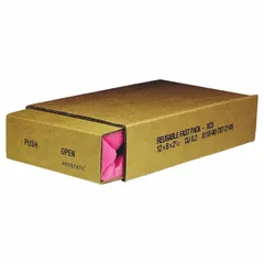 Single-wall corrugated shipping box with anti-static foam lining, brown color. Designed for packaging and shipping items requiring electrostatic discharge protection, such as electronic components. Box dimensions: 9 in x 6 in x 3 1/2 in.